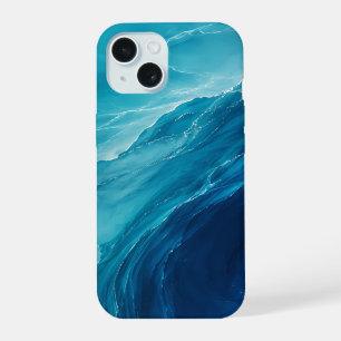 Luxury Turquoise Ocean Flow iPhone 15 Case
