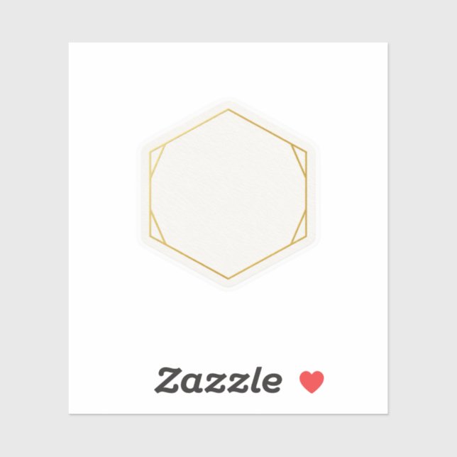  Luxury Ultra Thin Gold Hexagon Wedding Template S (Sheet)