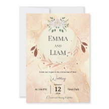 Luxury Unique Wedding Card – Personalised Gold