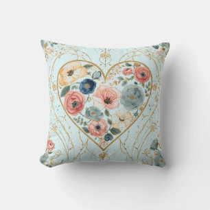 Luxury, Valentine's Day, Flowers of My Heart Cushion
