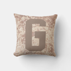 Luxury velvet stylish throw pillow cushion initial