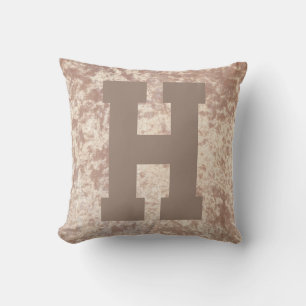 Luxury velvet stylish throw pillow cushion initial