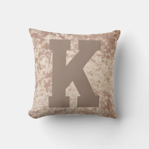 Luxury velvet stylish throw pillow cushion initial
