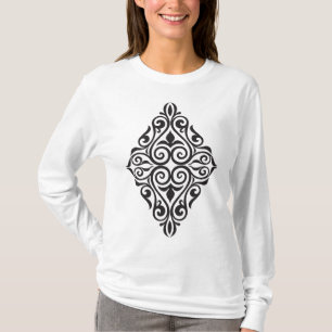 Luxury Vintage Floral Frame Decorative Art T-Shirt