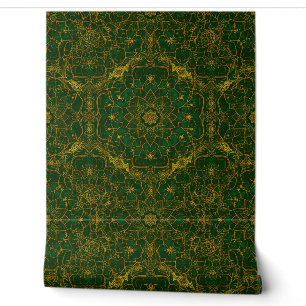 Luxury Vintage Oriental Islamic Geometric Floral  Wallpaper