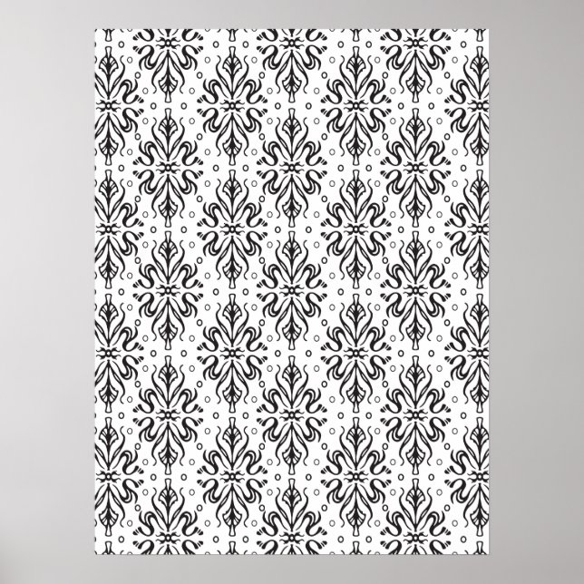 Luxury Vintage Pattern 4 Poster (Front)