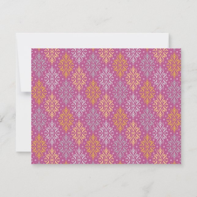 Luxury Vintage Pattern Save The Date (Front)