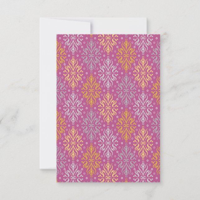 Luxury Vintage Pattern Save The Date (Front)