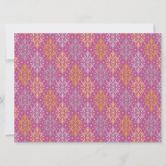 Luxury Vintage Pattern Save The Date (Front)