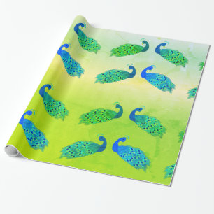 Luxury vintage Peacock Print Wrapping Paper