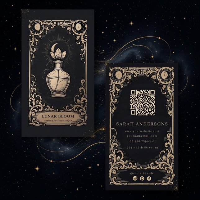 Luxury Vintage Perfume | Celestial A Business Card (Creator Uploaded)