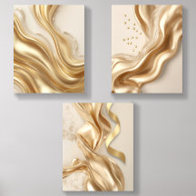 luxury wall art, gold abstract art, champagne gold