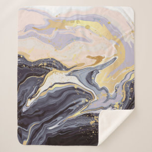 luxury wallpaper. Pink and black marble and gold a Sherpa Blanket