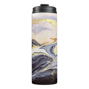 luxury wallpaper. Pink and black marble and gold a Thermal Tumbler
