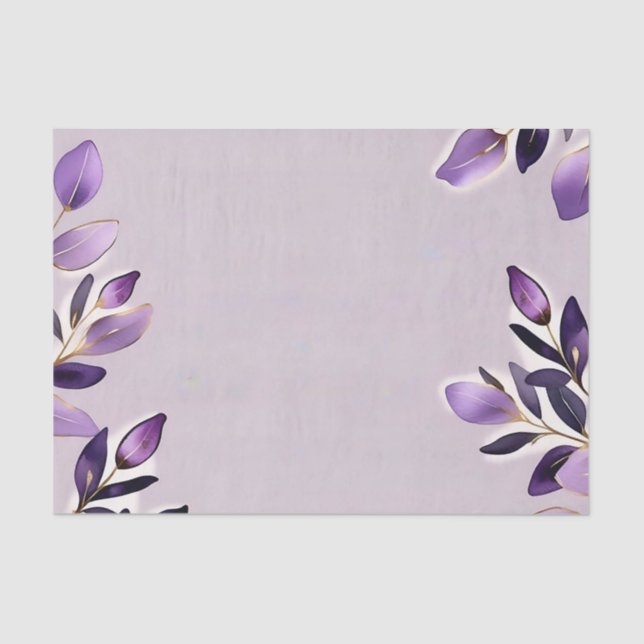 Luxury Watercolor Eucalyptus Tissue Paper (Front)