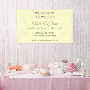 Luxury Wedding Banner   Elegant Reception Sign