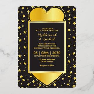 Luxury Wedding Card Invitation Card Gold Foil