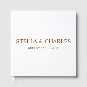 Luxury Wedding Guest Book , Personalised name 