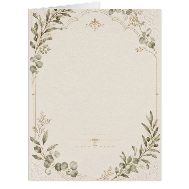 Luxury Wedding Invitation – Minimalist Ivory style (Front)