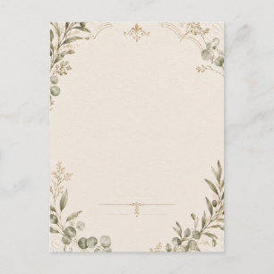Luxury Wedding Invitation – Minimalist Ivory style Postcard