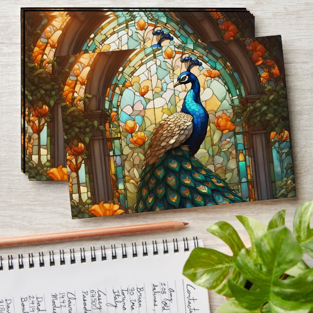 Luxury Wedding: Luxe Peacock Invitation Envelopes (Stacked)