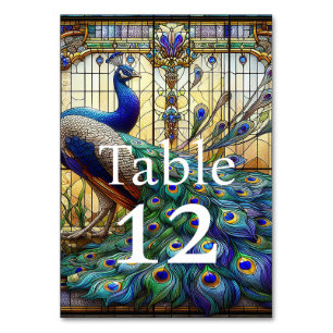 Luxury Wedding: Peacock Table Numbers