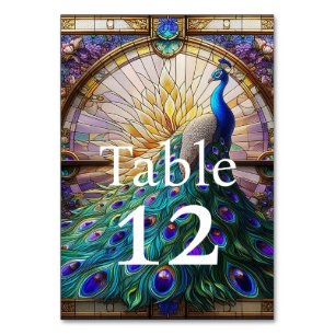 Luxury Wedding: Peacock Table Numbers