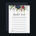 Luxury Whimsical Boho Floral Bucket List Cards<br><div class="desc">These luxury whimsical boho floral bucket list cards are the perfect activity for a rustic wedding reception or bridal shower. The design features multicolor rose and peony flowers with green foliage,  inspiring natural beauty.

Bucket List sign is sold separately.</div>
