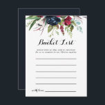 Luxury Whimsical Boho Floral Bucket List Cards<br><div class="desc">These luxury whimsical boho floral bucket list cards are the perfect activity for a rustic wedding reception or bridal shower. The design features multicolor rose and peony flowers with green foliage,  inspiring natural beauty.

Bucket List sign is sold separately.</div>