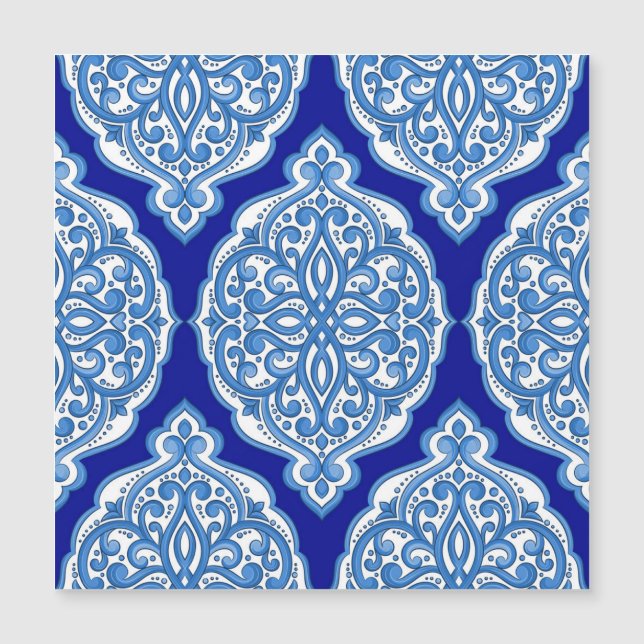 Luxury white-blue, Turkish ornament. (Front)
