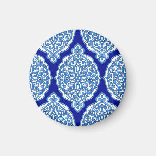 Luxury white-blue, Turkish ornament. Magnet