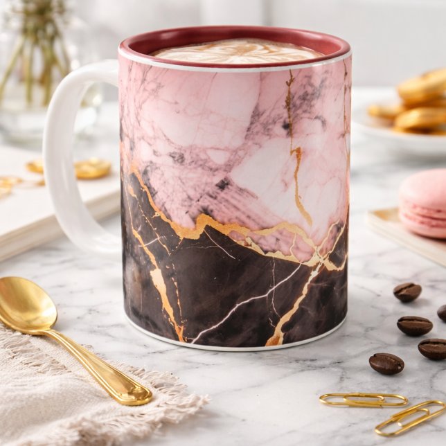 Luxury White &Gold&black Marble Coffee Mug  (Creator Uploaded)