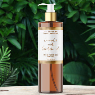 Luxury white & gold foil cosmetics bottle label