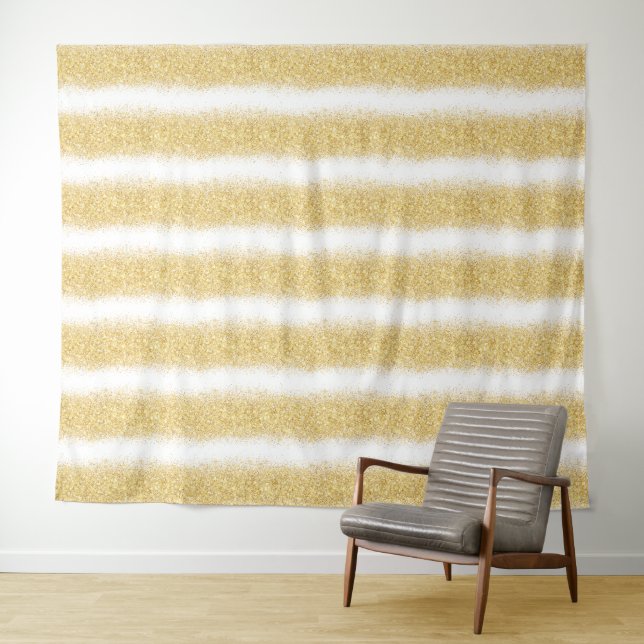 Luxury White Gold Glitter Tapestry (In Situ (Horizontal))