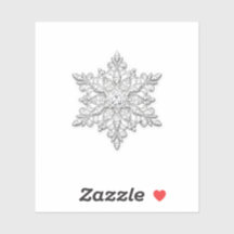 Luxury White Gold Snowflake Diamond Sticker Winter