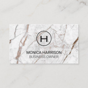 Luxury White Marble Business Card