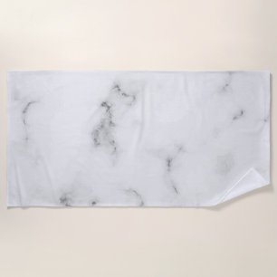 Luxury white marble texture beach towel