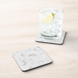 Luxury white marble texture coaster