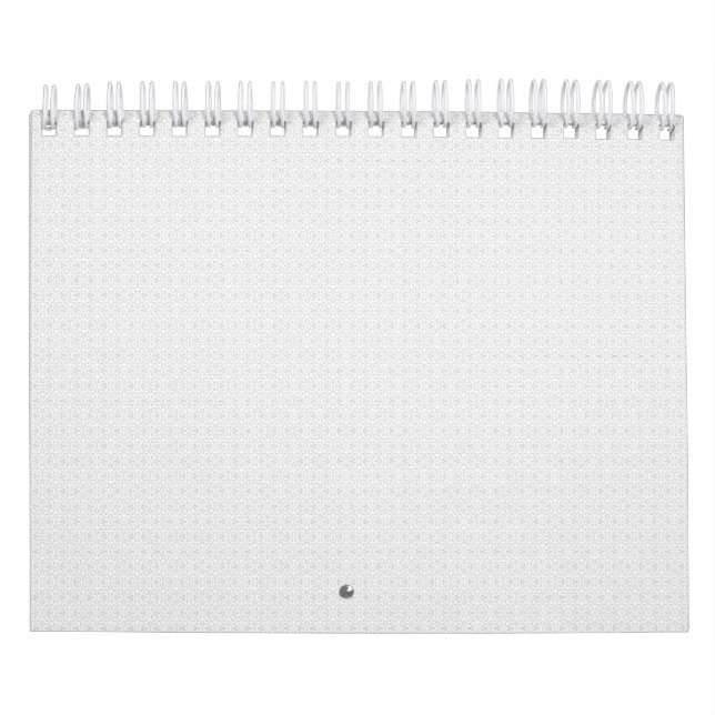 Luxury White Monogram File Folder Set Calendar (Cover)