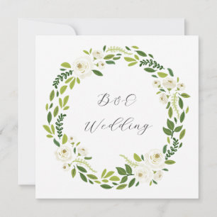 Luxury White Rose Floral Frame Invitation