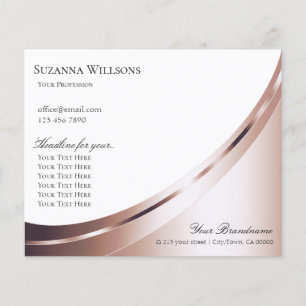 Luxury White Rose Gold Decor Business Promotion Flyer