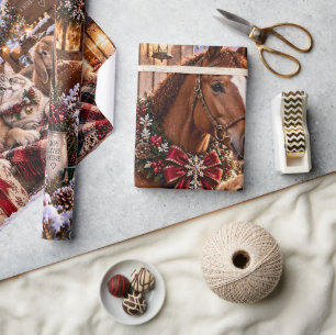 Luxury Woodland Chestnut Christmas Wrapping Paper