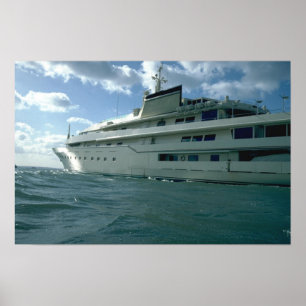 Luxury yacht poster