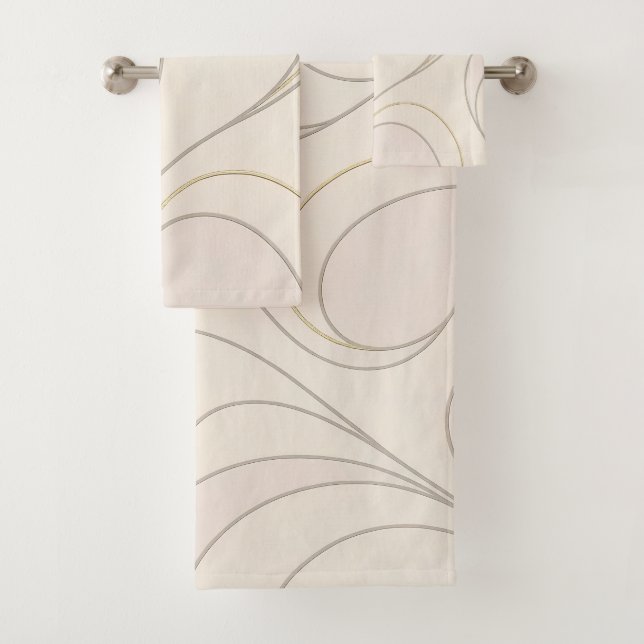 Luxury Yoga  Modern Pattern Collection  Bath Towel Set (Insitu)