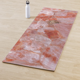 Luxury Zen Pink Hematoid Quartz Yoga Mat