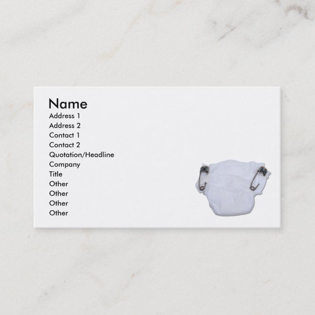 LuxuryBaby090810, Name, Address 1, Address 2, C... Business Card (Front)
