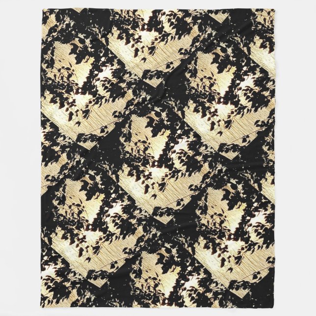 LuxuryLeaves Fleece Blanket (Front)