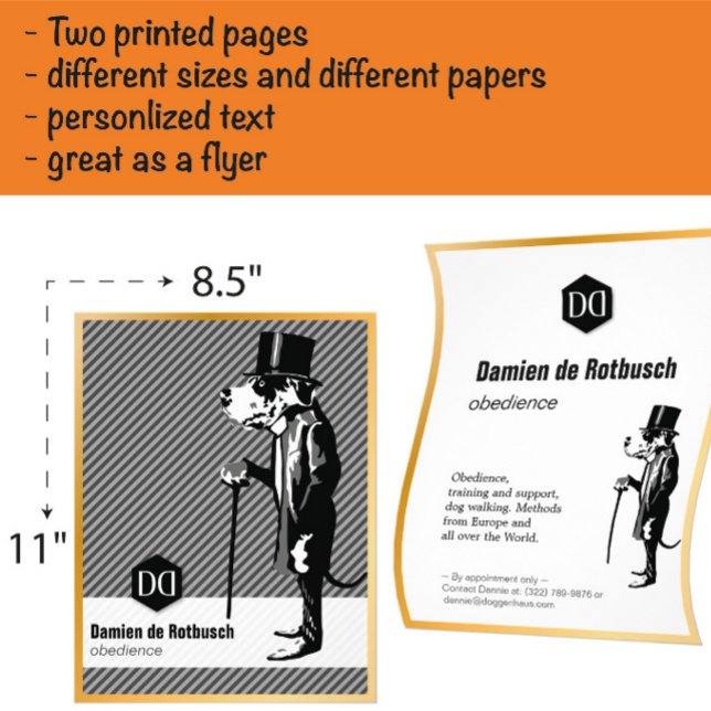 Luxus Fleyer mit Goldrand für Hundeschulen Flyer (Creator Uploaded)