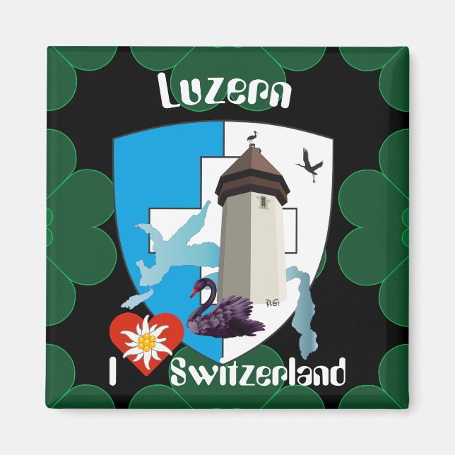 Luzern Schweiz Magnet (Front)