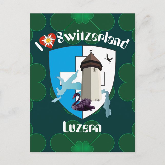 Luzern Schweiz Postkarte Postcard (Front)